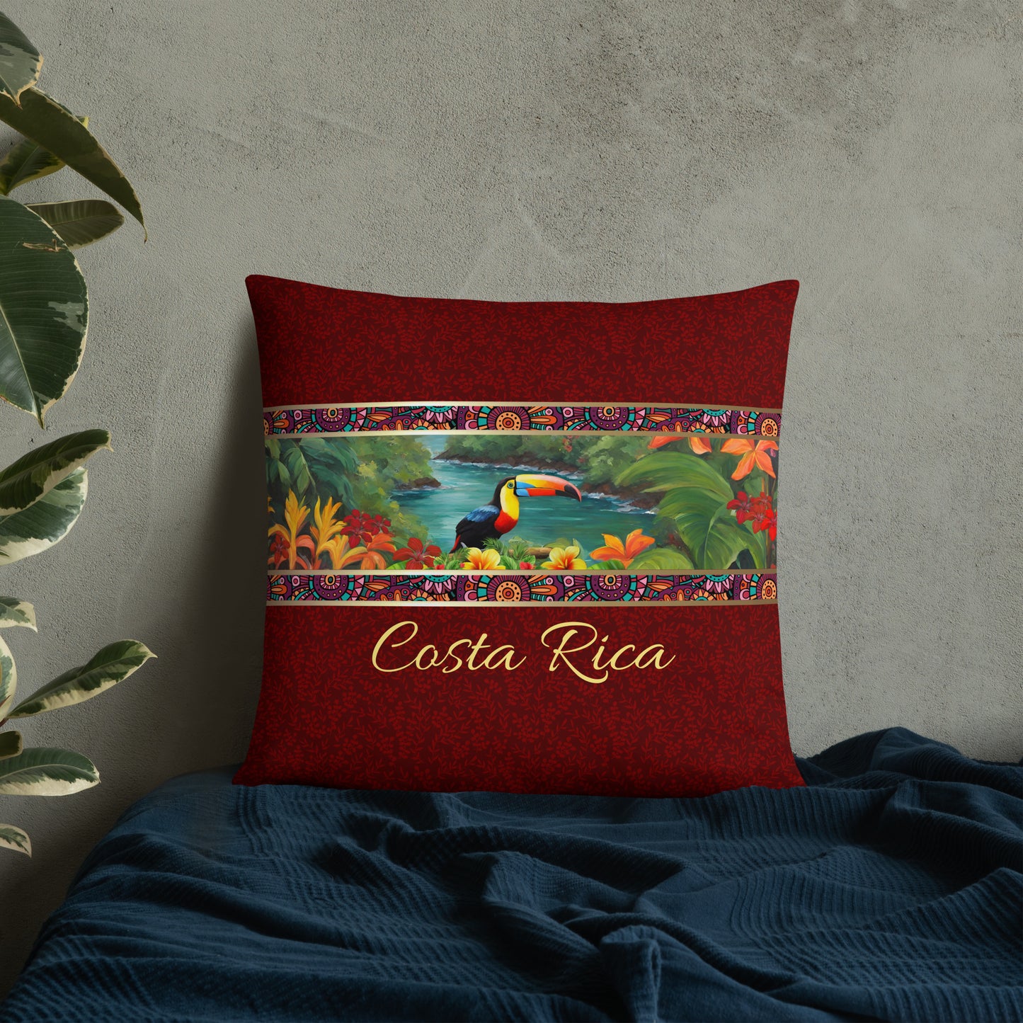 Costa Rica Travel Gift | Costa Rica Vacation Gift | Costa Rica Travel Souvenir | Costa Rica Vacation Memento | Costa Rica Home Décor | Keepsake Souvenir Gift | Travel Vacation Gift | World Travel Gift Pillow